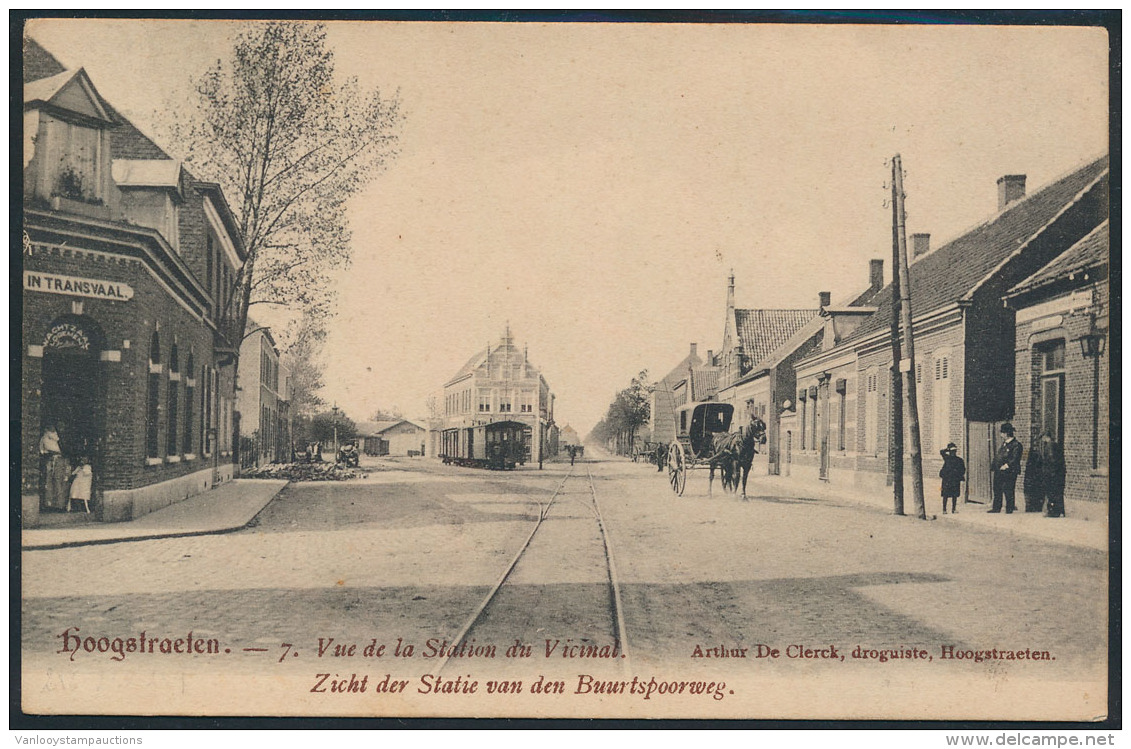 Hoogstraten, Stoomtram Aan De Statie (1 - Non Classés