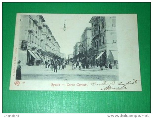 Cartolina La Spezia - Corso Cavour 1903 - La Spezia