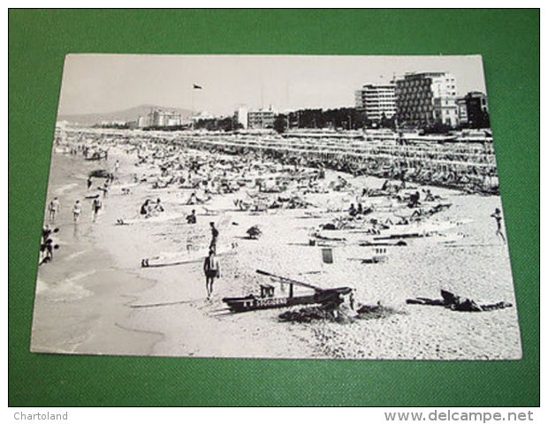 Cartolina Riccione - Spiaggia 1965 - Rimini