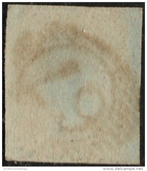 Great Britain 1841-55 1 D Die I Imperf. Blued Paper, Alph. I-KL, Cancel 67 Peckham - Oblitérés