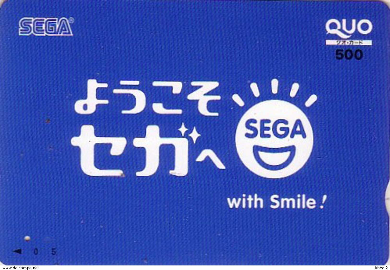 Carte Prépayée Japon - Jeu Video - SEGA / With Smile - Game Japan Prepaid Card - Spiel Quo Karte - 4018 - Games