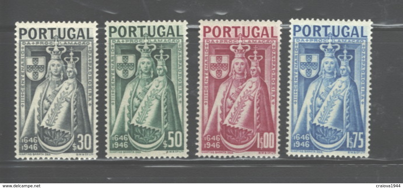 PORTUGAL 1946 "300th ANNIV. VIRGIN MARY PATRON OF PORTUGAL." #671-6674 MNH&#x200B; $9.10 - Ungebraucht