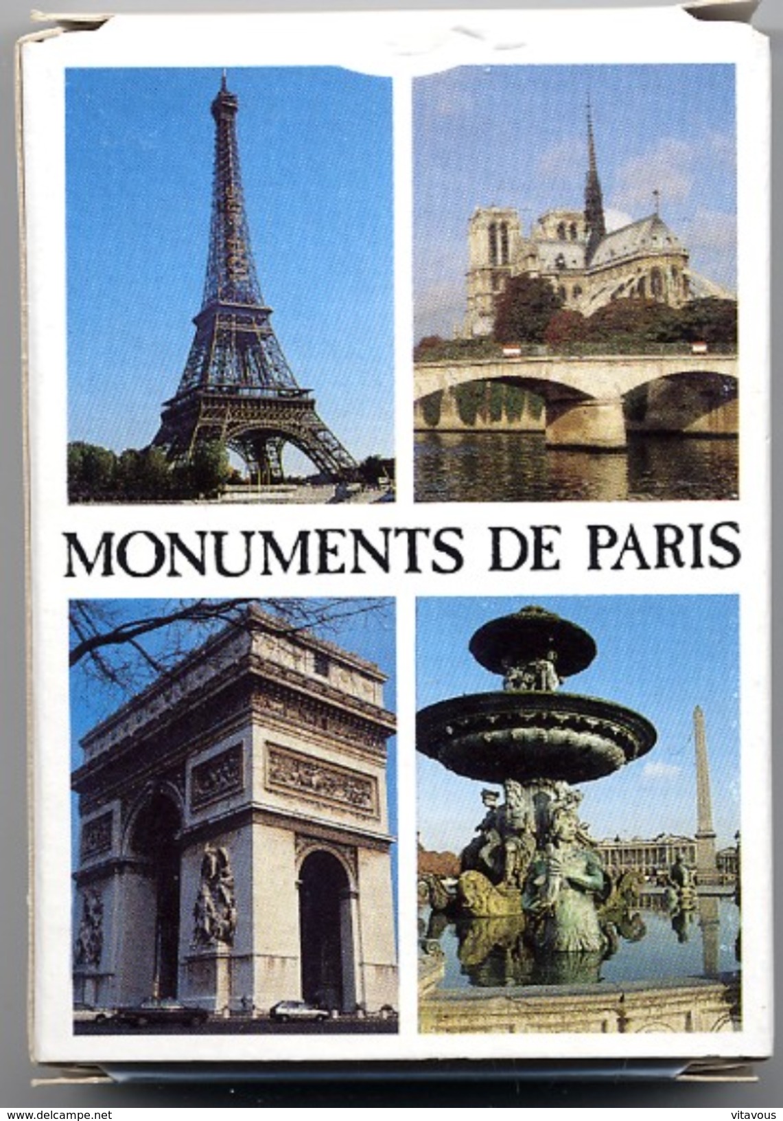 Paris Monuments Monument  Jeu De 54 Cartes - Notre Dame, Invalides, La Tour Eiffel Etc. - 54 Cartes