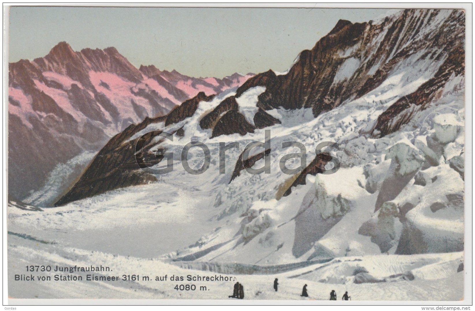 Switzerland - Jungfraubahn - Blick Von Station Eismeer Auf Das Schreckhor - Alpinisme