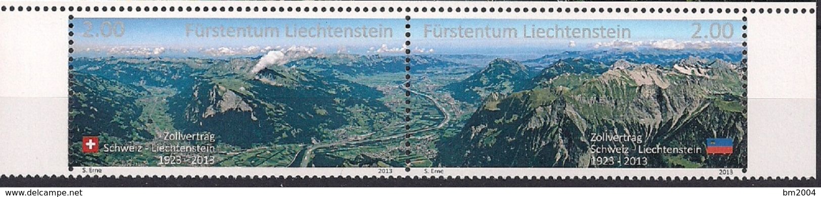 2013 Liechtenstein Mi. 1667-8**MNH  90 Jahre Zollvertrag Schweiz - Liechtenstein. - Unused Stamps