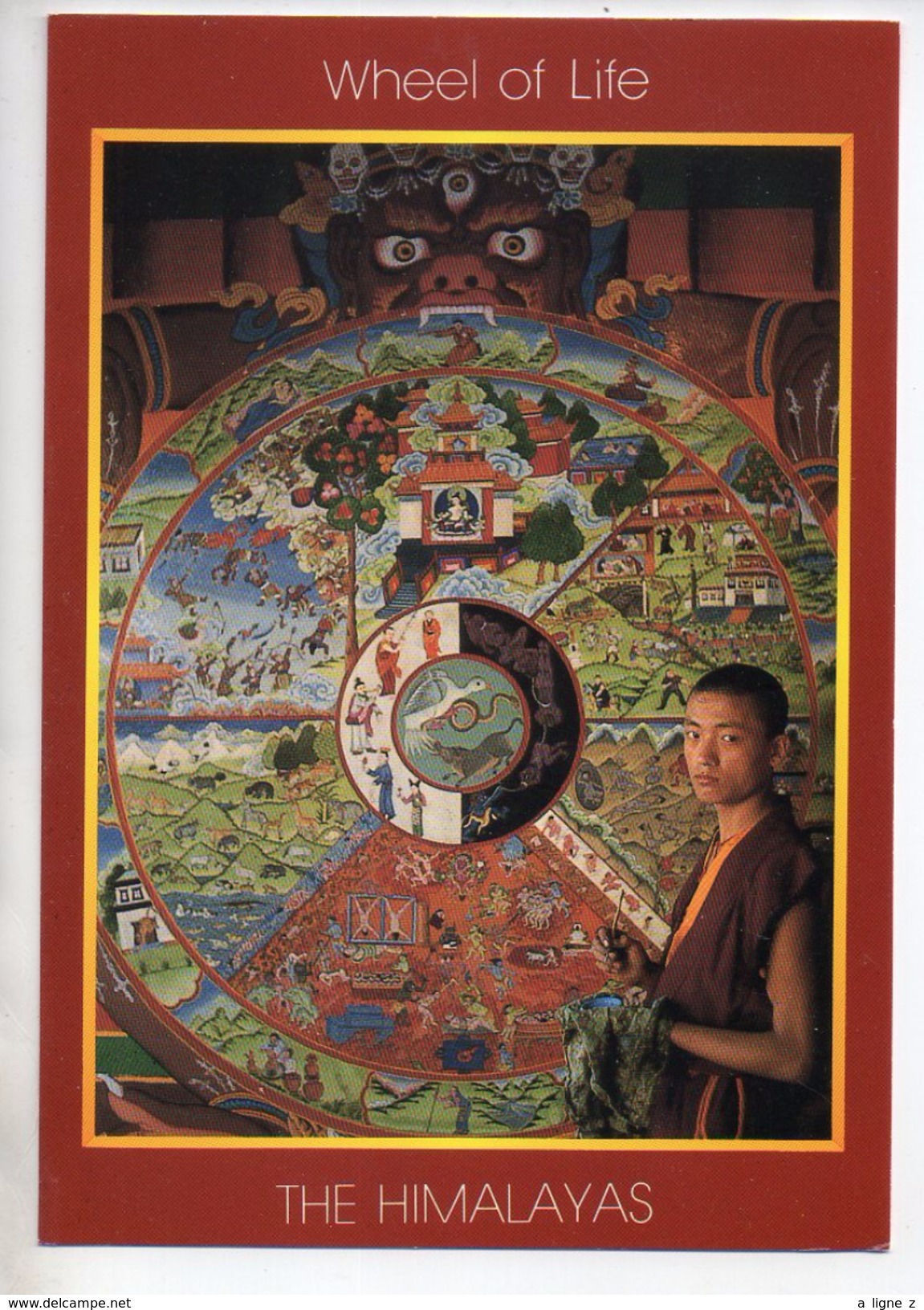 Ref EX : CPM Tibet The Himalayas Wheel Of Life Tibetan Monk - Tibet