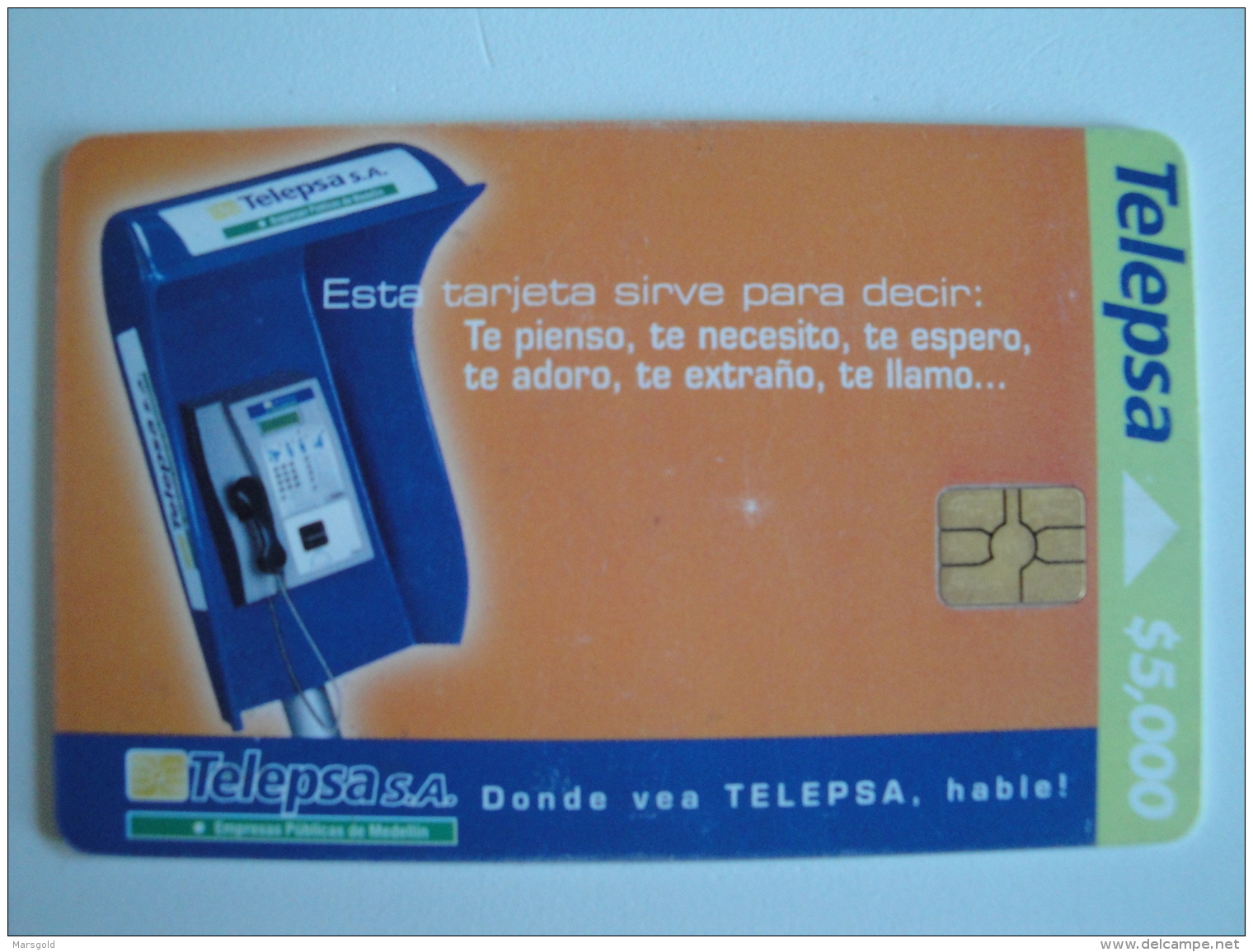 1 Chip Phonecard From Colombia - Telepsa - Public Phone - Colombia