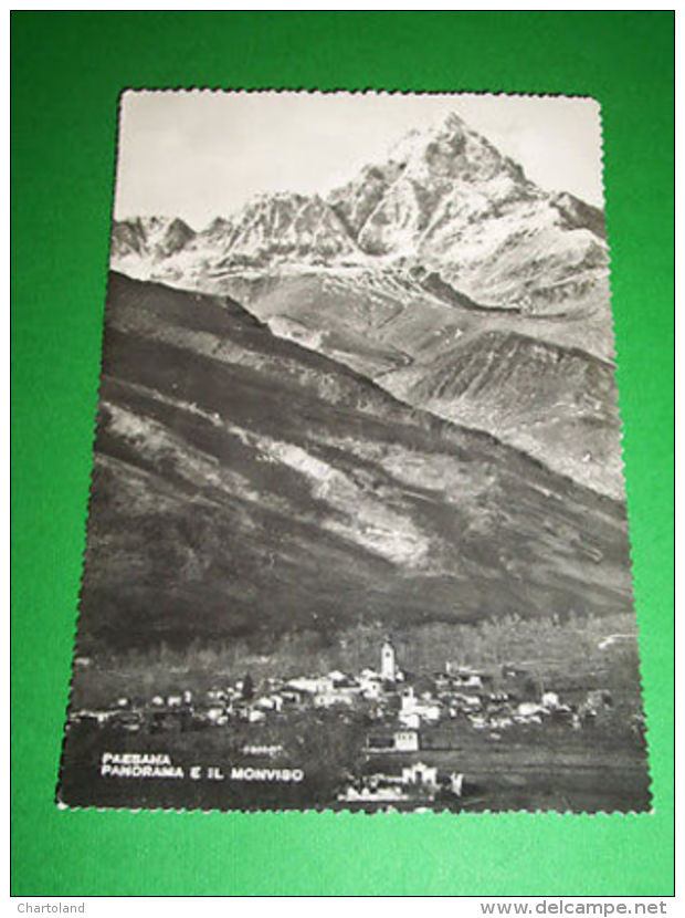 Cartolina Paesana ( Cuneo ) - Panorama E Il Monviso 1950 - Cuneo