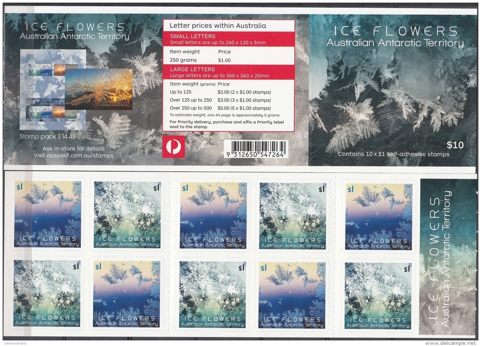 Australian Antarctic Territory 2016 Carnet Fleurs De Glace Neuf ** - Neufs