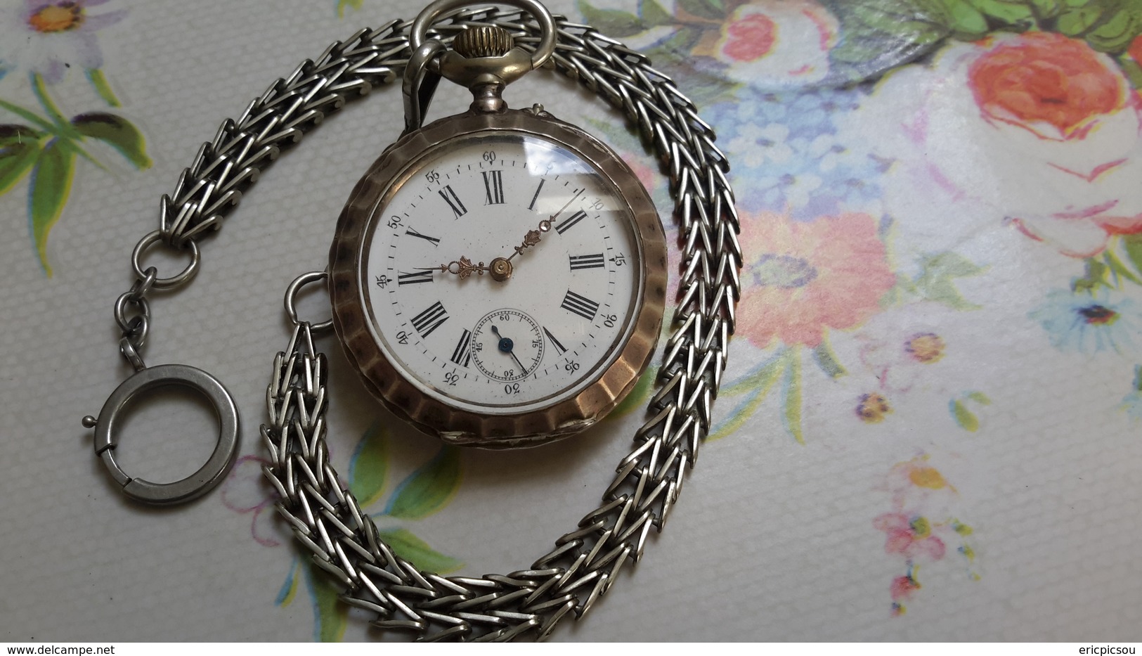 Montre Gousset ( En Argent ) Complete Avec Chaine - Taschenuhren