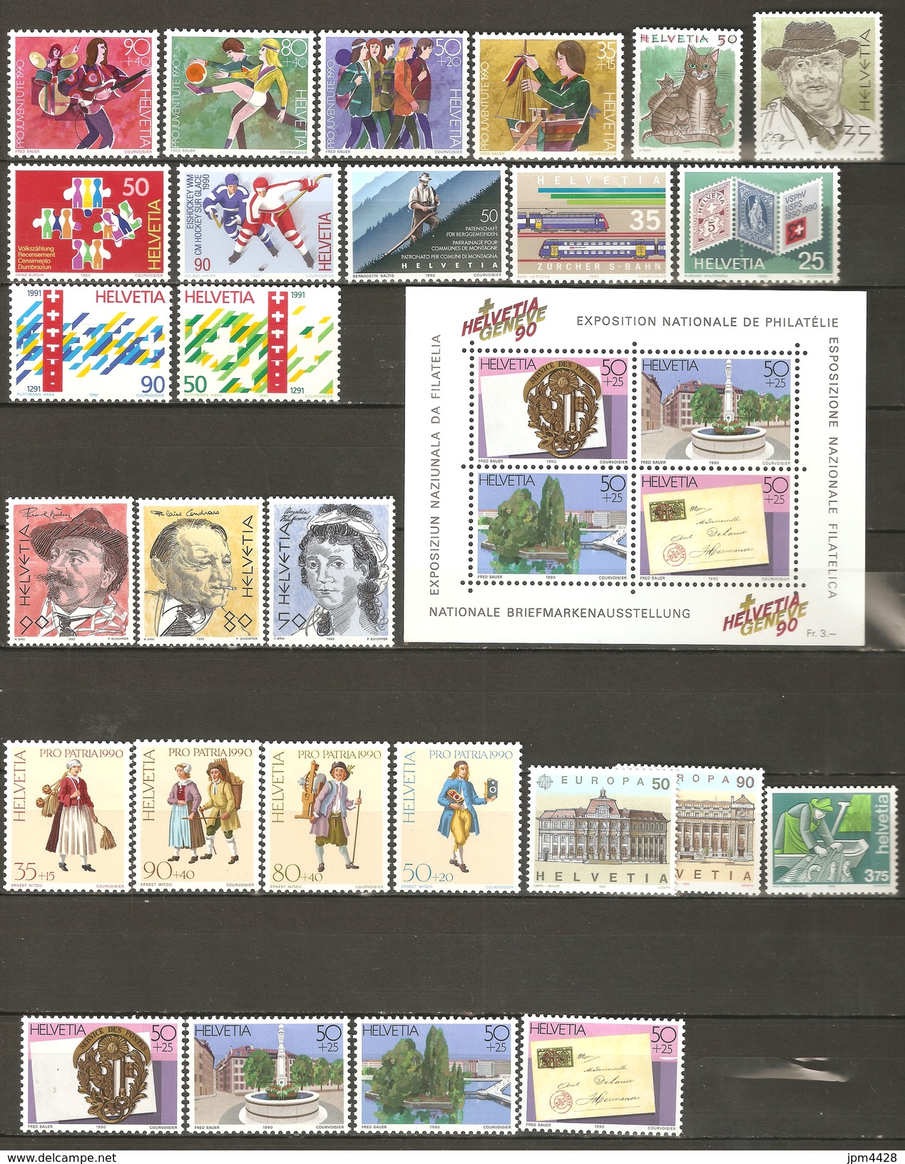 Suisse 1990  Lots De 27 Timbres  Et 1 Bloc , Neufs **   Départ Petit Prix - Collections