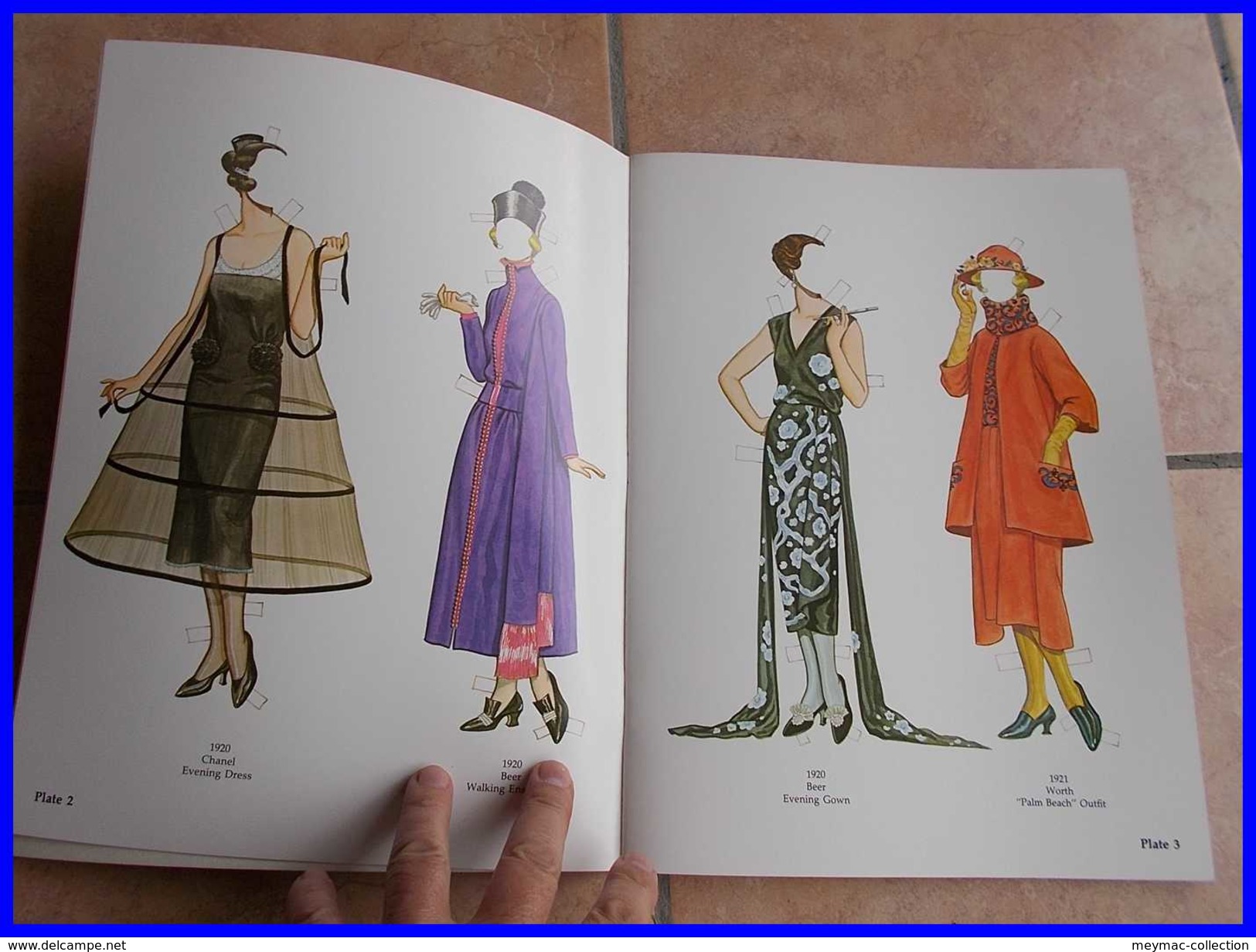 RARE LIVRE TOM TIERNEY PAPER DOLL POUPEES DE PAPIER TWENTIES ANNEES VINGT 1983 chanel patou rochasbeer worth 16 planches