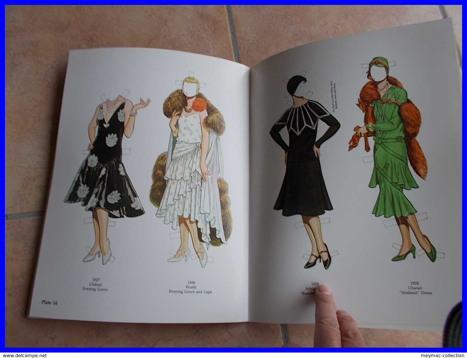 RARE LIVRE TOM TIERNEY PAPER DOLL POUPEES DE PAPIER TWENTIES ANNEES VINGT 1983 chanel patou rochasbeer worth 16 planches