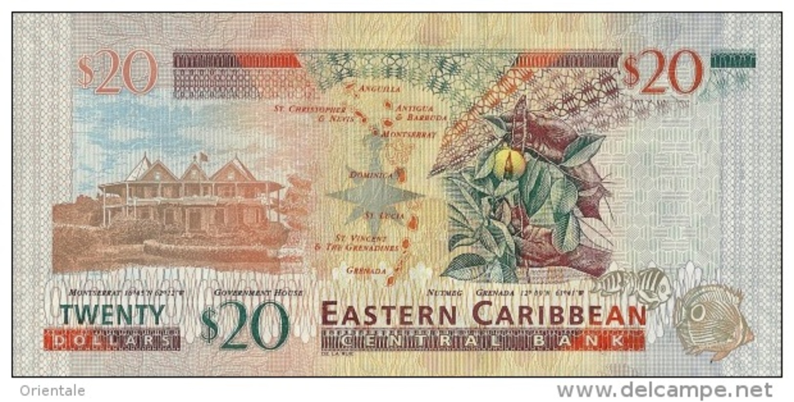 EAST CARIBBEAN STATES P. 53a  20 D 2012 UNC - Caraïbes Orientales