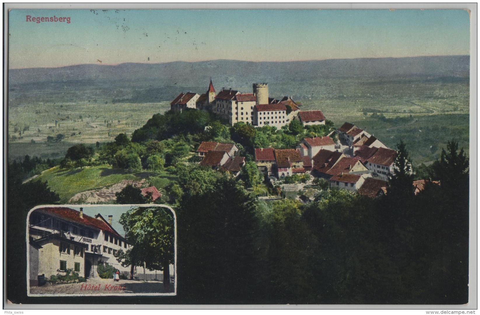 Regensberg - Gesamtansicht - Hotel Krone - Photo: Carl Künzli No. 5331 - Regensberg