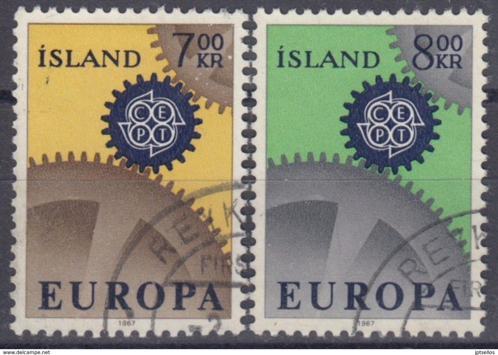 ISLANDIA 1967 Nº 364/65 USADO - Oblitérés