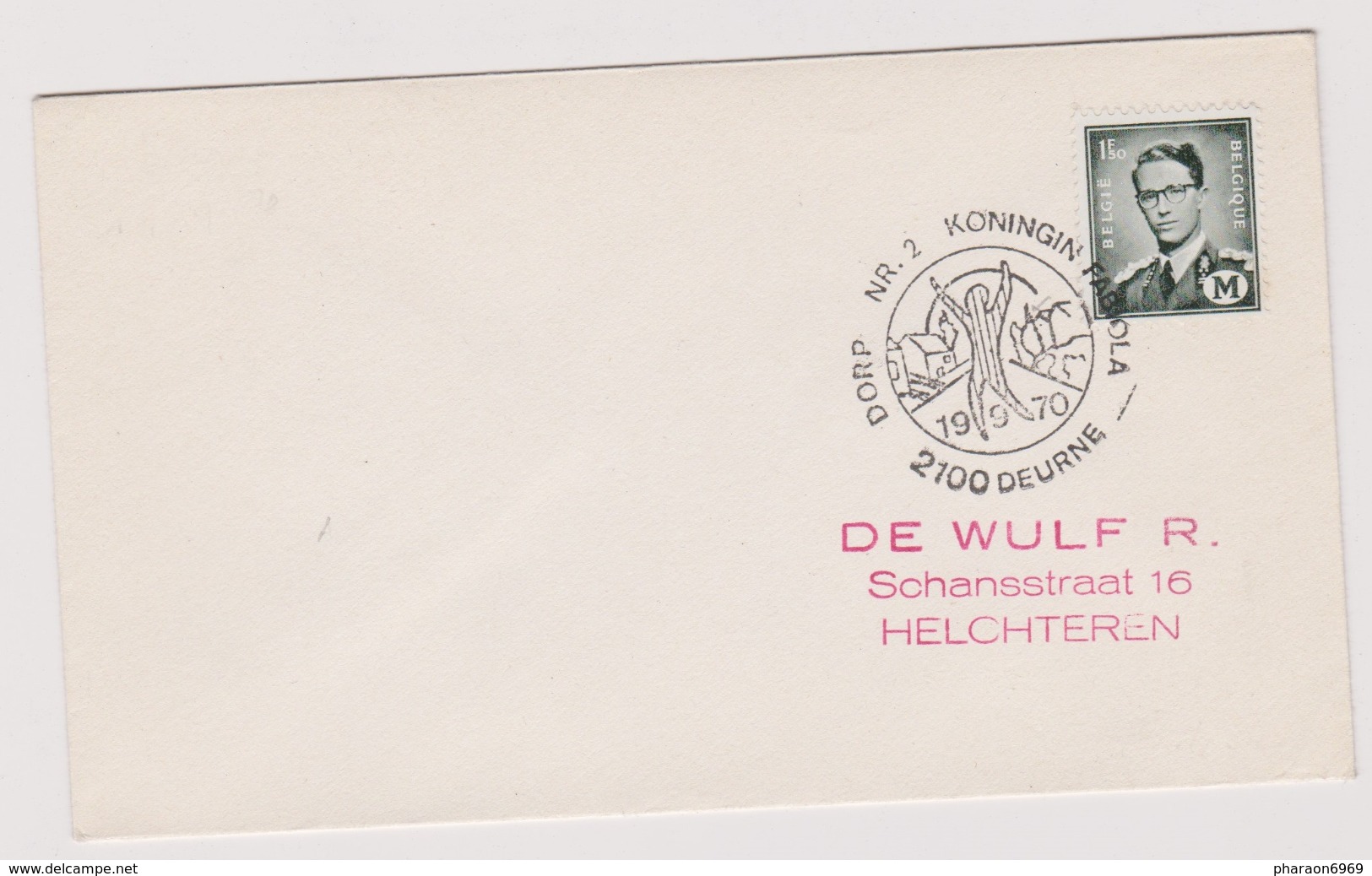 Enveloppe Cover Briel M1 Dorp Nr 2 Koningin Fabiola Deurne - Altri & Non Classificati