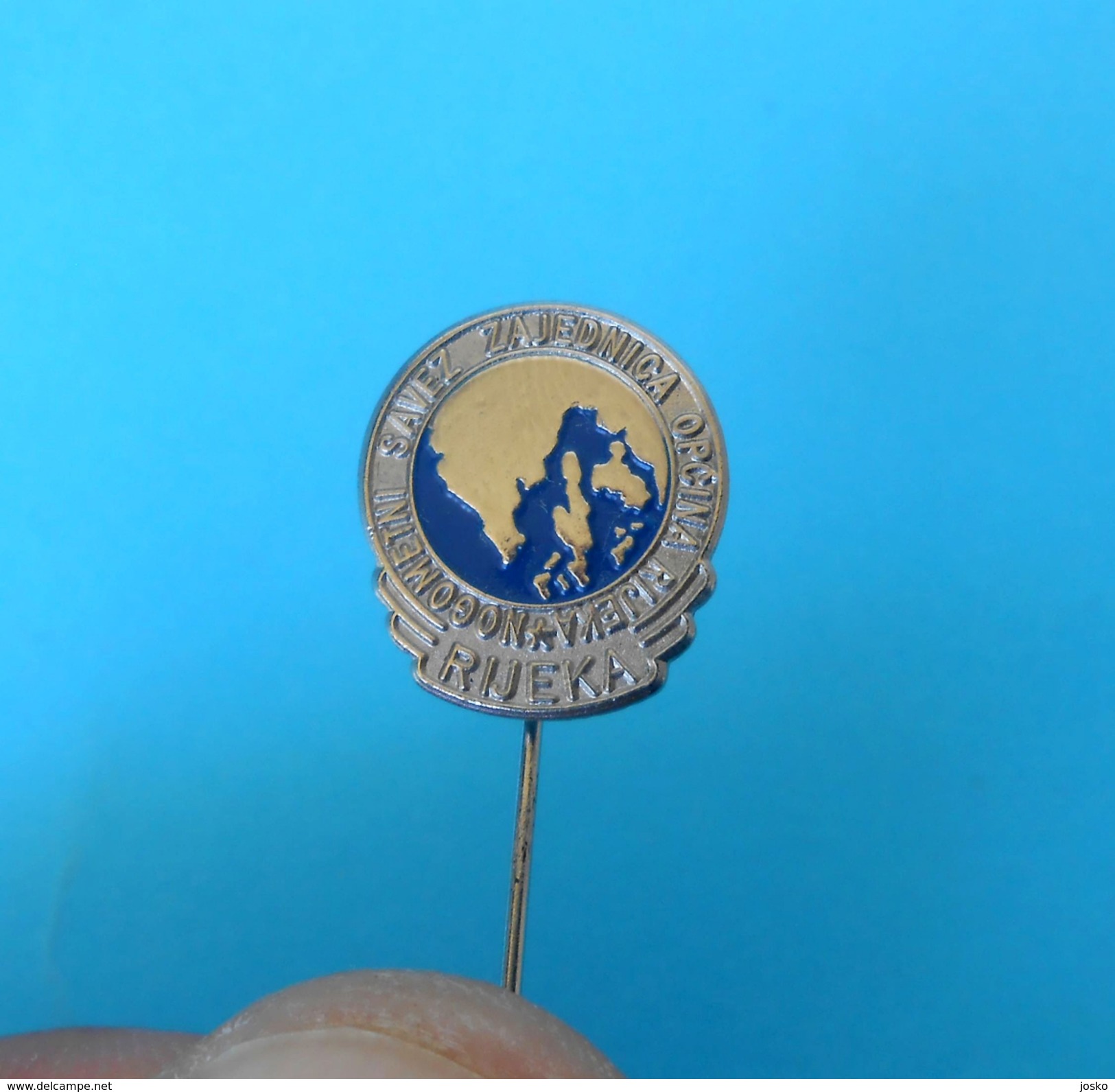 RIJEKA FOOTBALL ASSOCIATION - Croatia Ex Yugoslavia Vintage Pin Badge Fussball Calcio Anstecknadel Distintivo Federation - Football