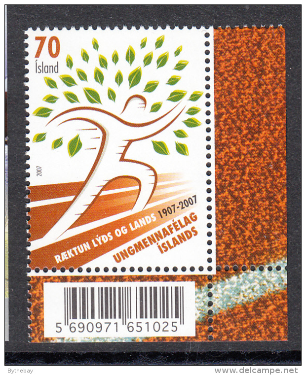 Iceland MNH 2007 Scott #1099 70k Youth Organization Of Iceland Centenary - Unused Stamps