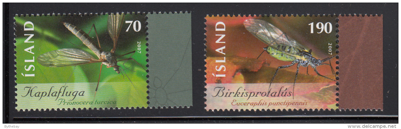 Iceland MNH 2007 Scott #1121-#1122 Set Of 2 Insects - Nuevos