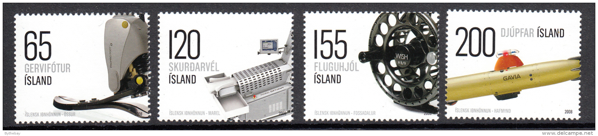 Iceland MNH 2008 Scott #1141-#1144 Set Of 4 Icelandic Industrial Designs - Unused Stamps