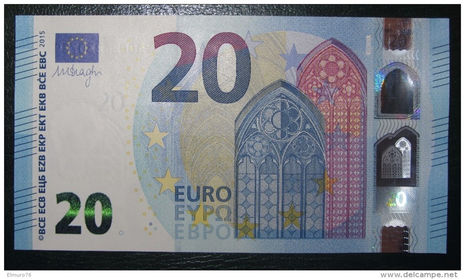 20 EURO V001E1 Draghi Spain Serie VA Perfect  UNC - 20 Euro