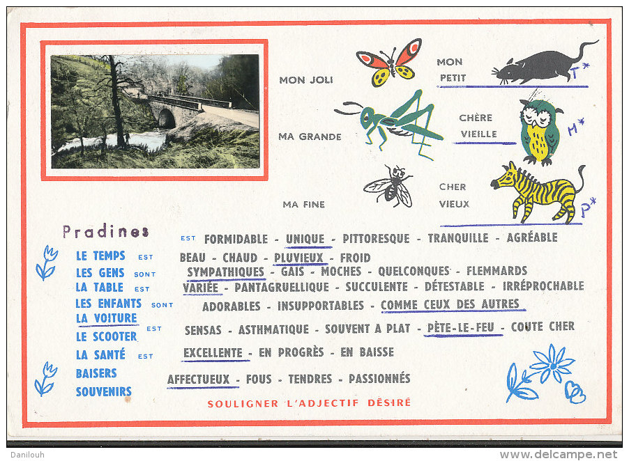 19 // PRADINES    Carte à Choix, - Autres & Non Classés