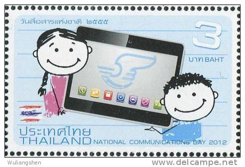 TH0386 Thailand 2012 Telecommunication Day Tablet PC 1v MNH - Thailand