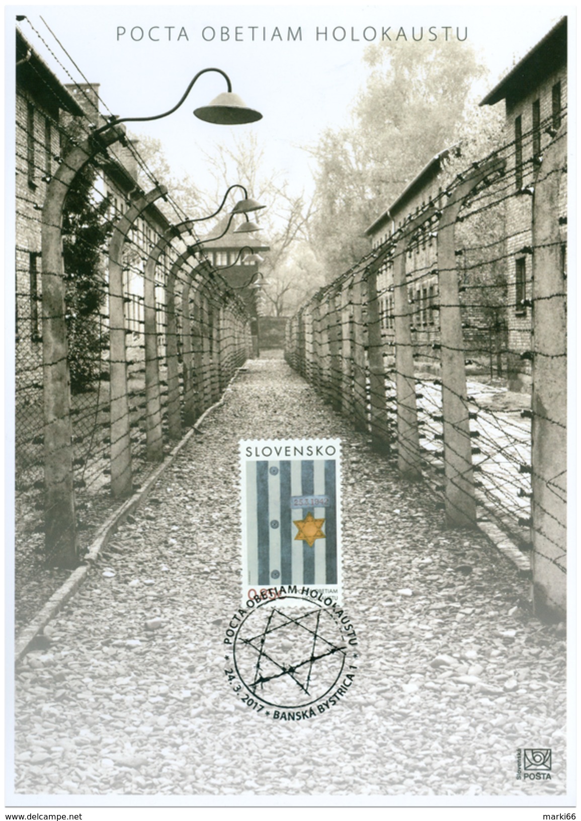 Slovakia - 2017 - Tribute To Victims Of The Holocaust - Special Commemorative Sheet - Covers & Documents