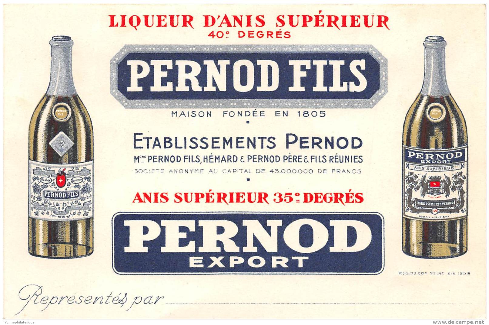 THEMES - PUBLICITE ALCOOL / Carte Illustrée - PERNOD Fils - Publicité