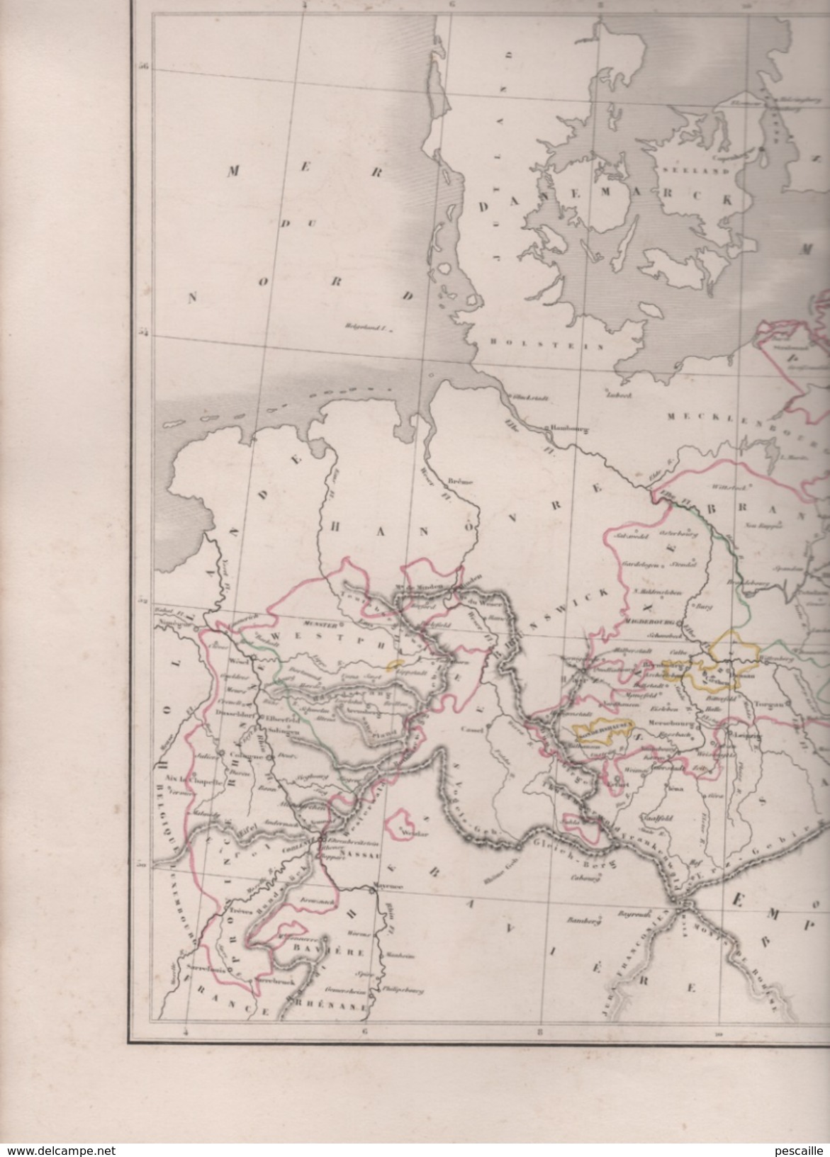 CARTE PHYSIQUE ET POLITIQUE DE LA PRUSSE DRESSEE PAR L DUSSIEUX 1845 - Landkarten