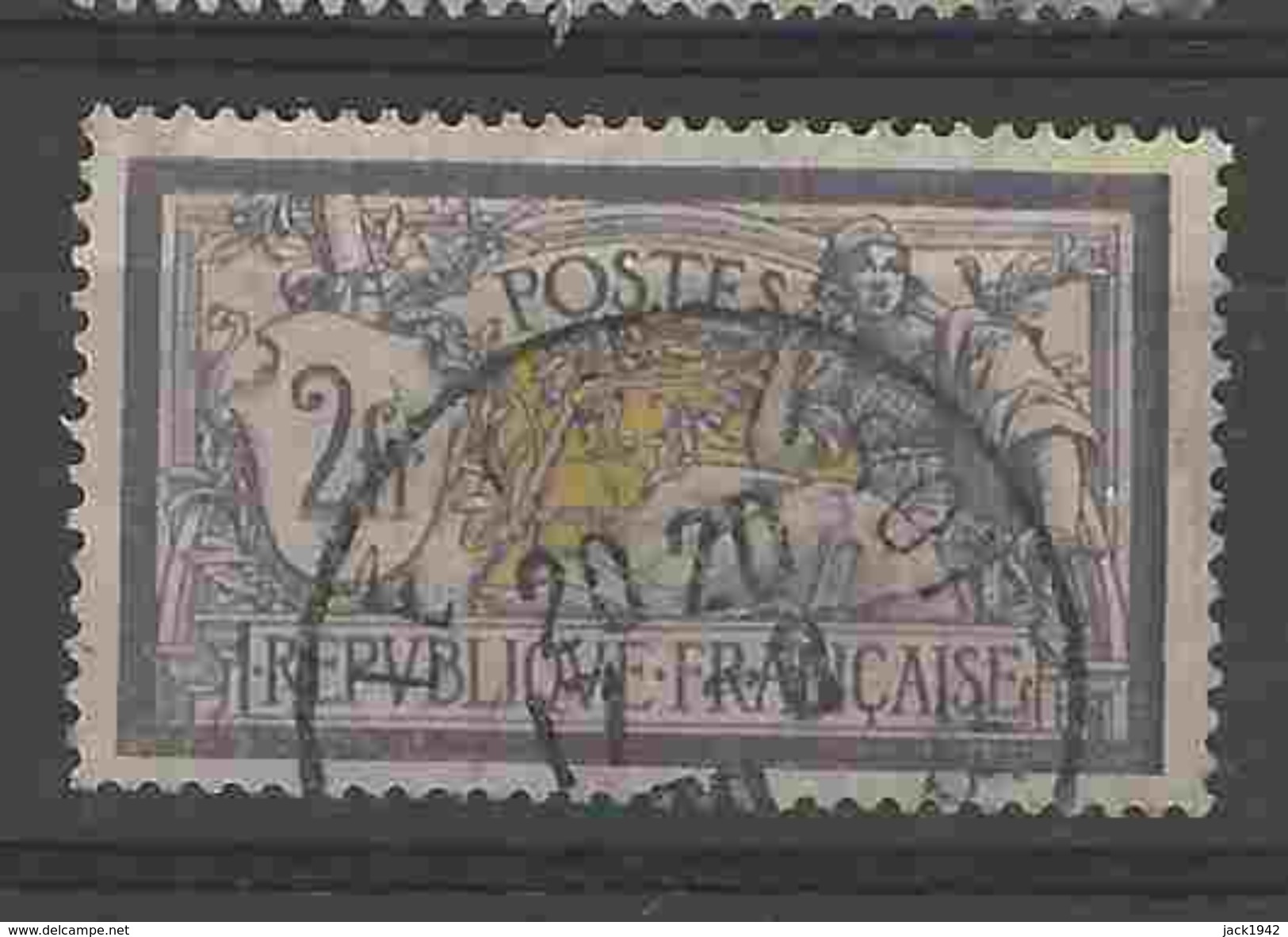 = - Yvert N° 122 - Type Merson 2f Violet Et Jaune - 1900-27 Merson