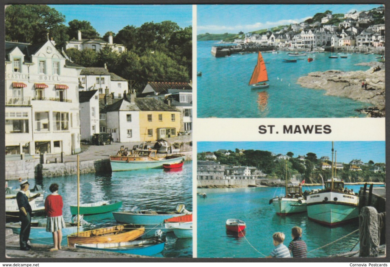 Multiview, St Mawes, Cornwall, 1967 - John Hinde Postcard - Other & Unclassified