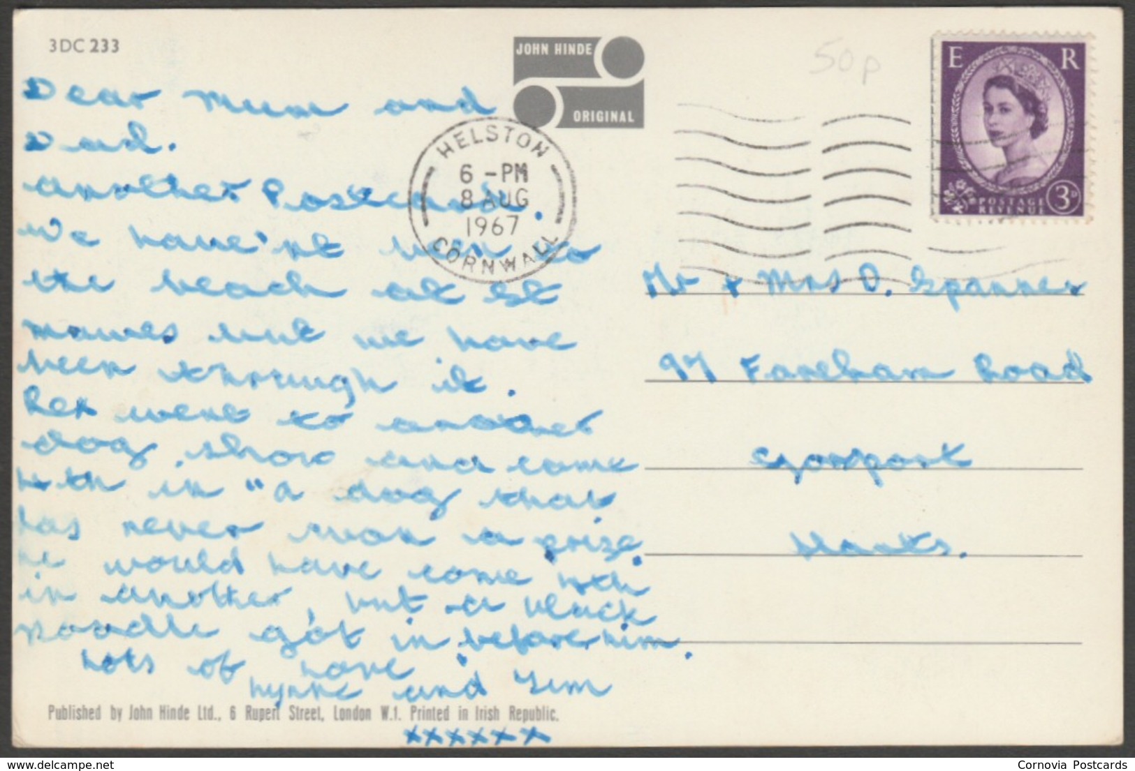 Multiview, St Mawes, Cornwall, 1967 - John Hinde Postcard - Other & Unclassified