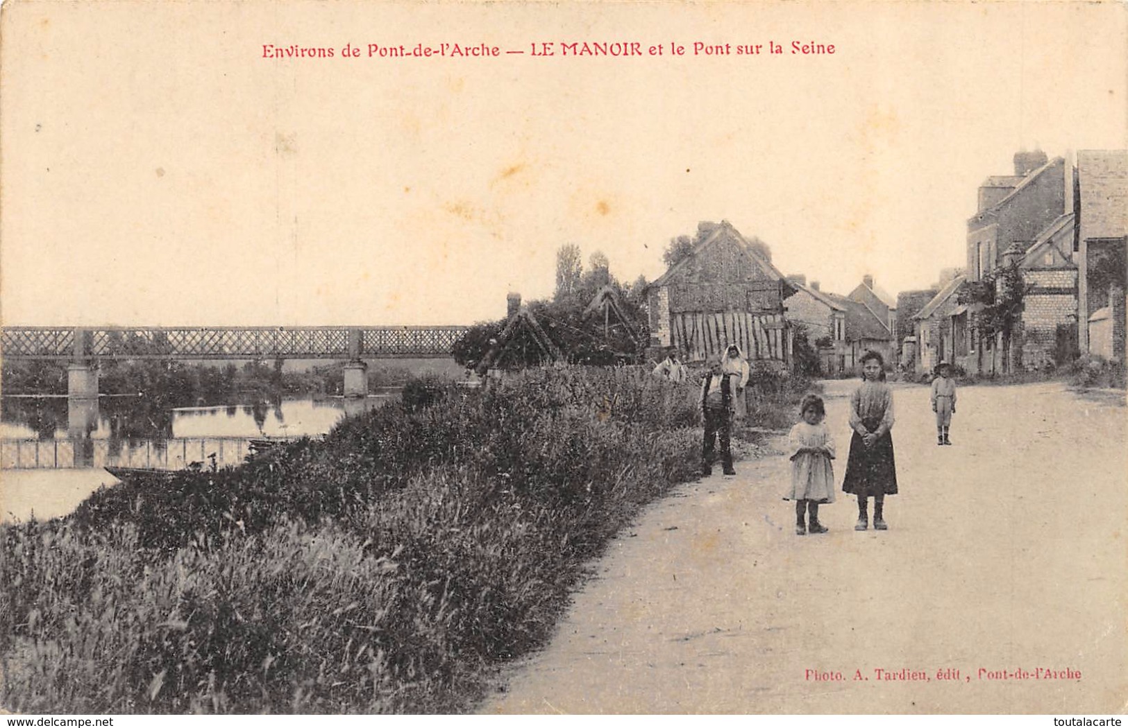 CPA 27 ENVIRONS DE PONT DE L ARCHE LE MANOIR ET LE PONT SUR LA SEINE - Pont-de-l'Arche