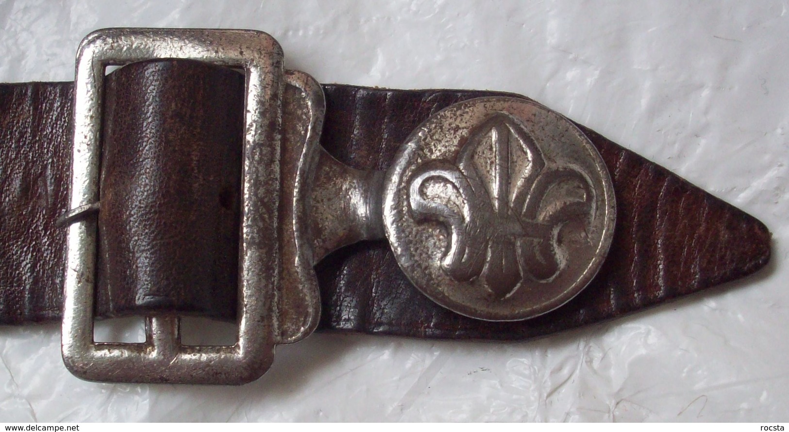 Old Vintage Leather Boy Scout Belt - Scouting