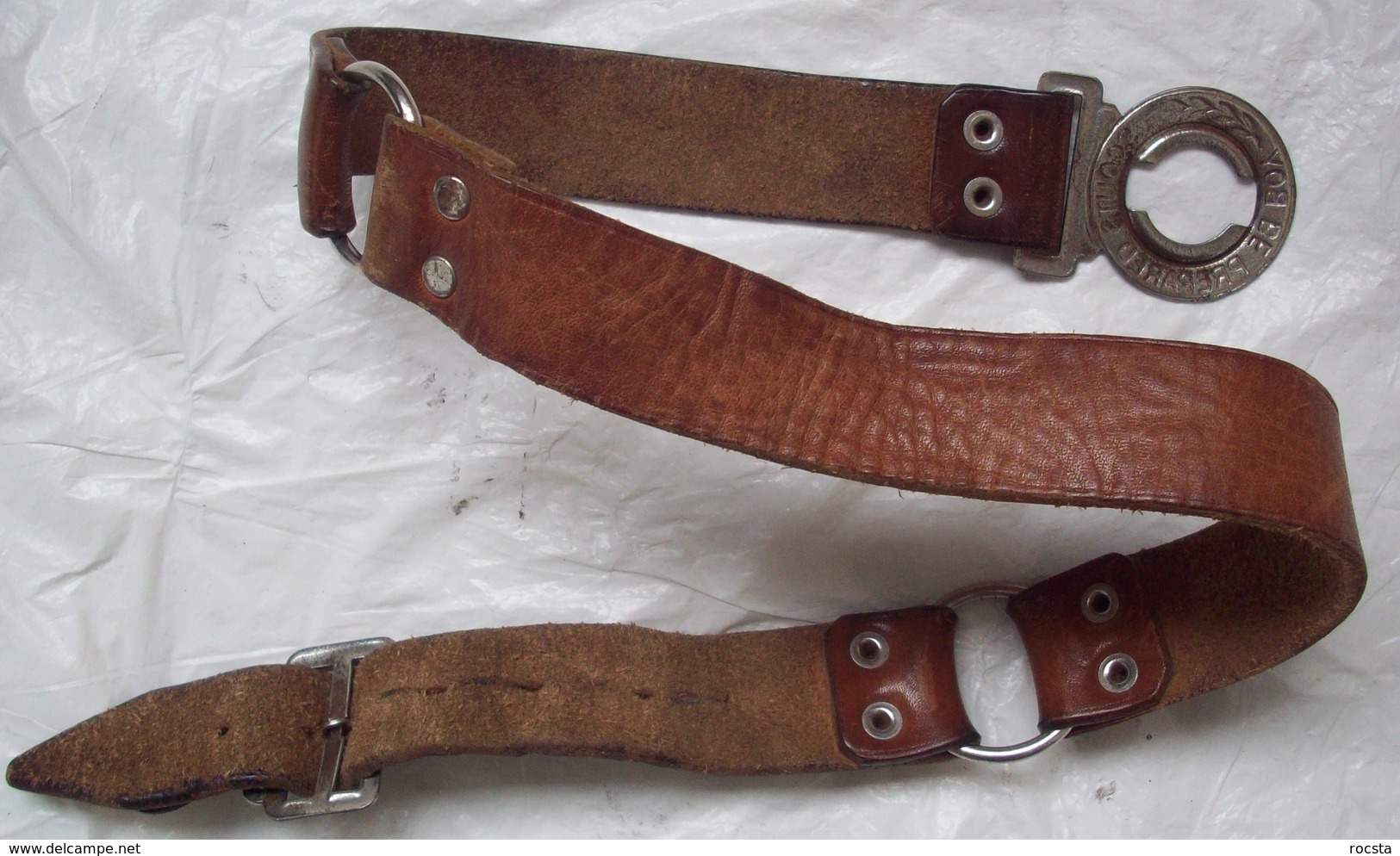 Old Vintage Leather Boy Scout Belt - Movimiento Scout