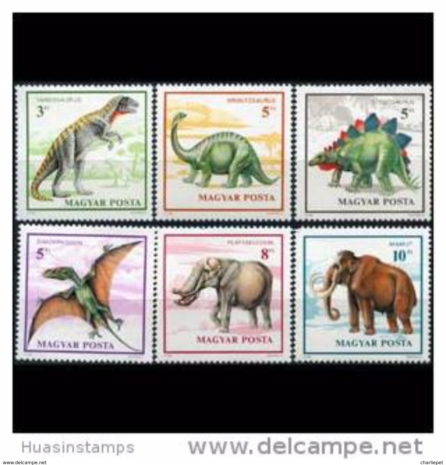 HUNGARY 1990 - Scott # 3263-8 Dinosaurs Set Of 6 MNH - Unused Stamps