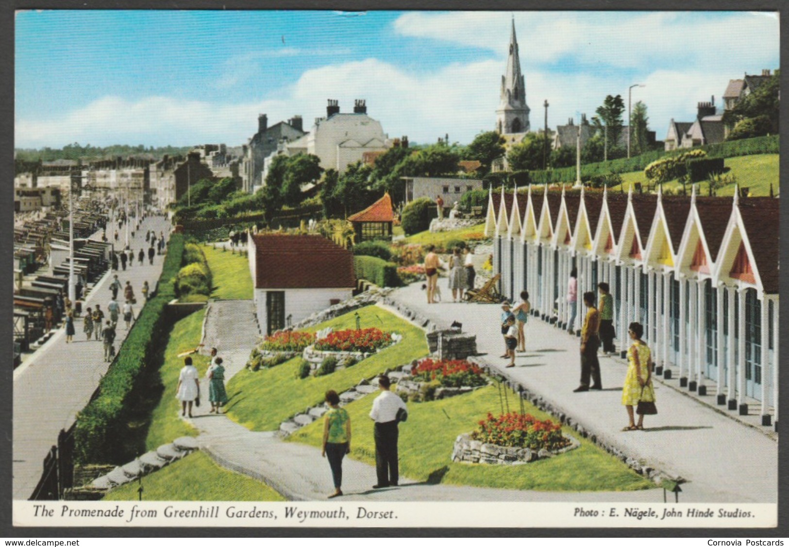 Promenade From Greenhill Gardens, Weymouth, Dorset, 1966 - John Hinde Postcard - Weymouth