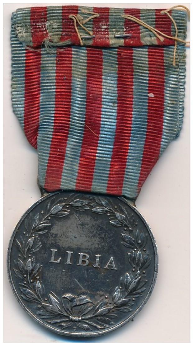 Médaille Libye Argent - Roi D'Italie - Victor Emmanuel III - Autres & Non Classés