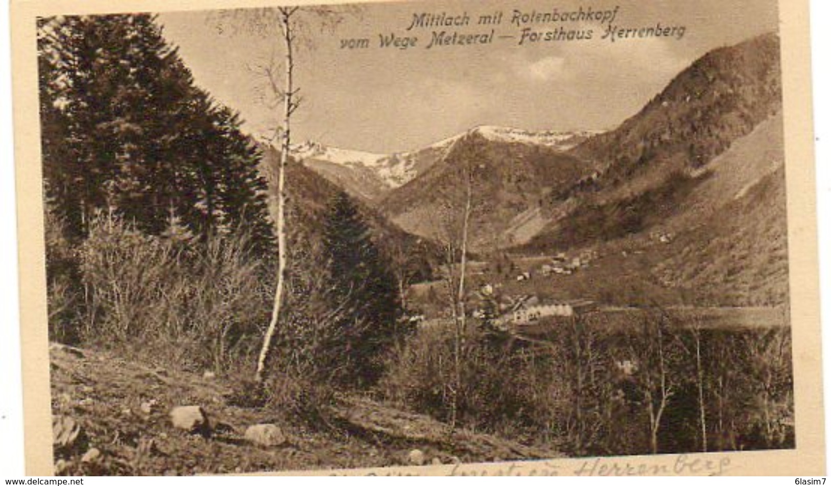 CPA - MITTLACH (68) - Aspect De La Maison Forestière Herrenberg Sur La Route De Metzeral Dans Les Années 30 - Otros & Sin Clasificación