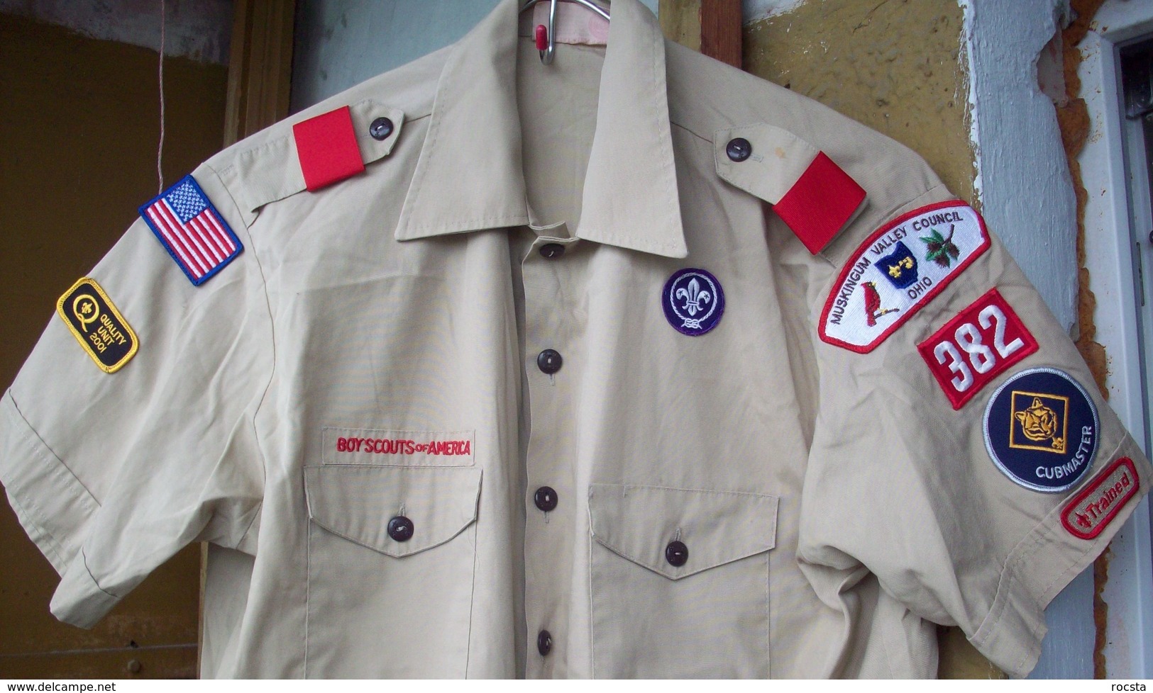 BSA US Scout Khaki Shirt - 10pcs Patches & Ranks - Scouting