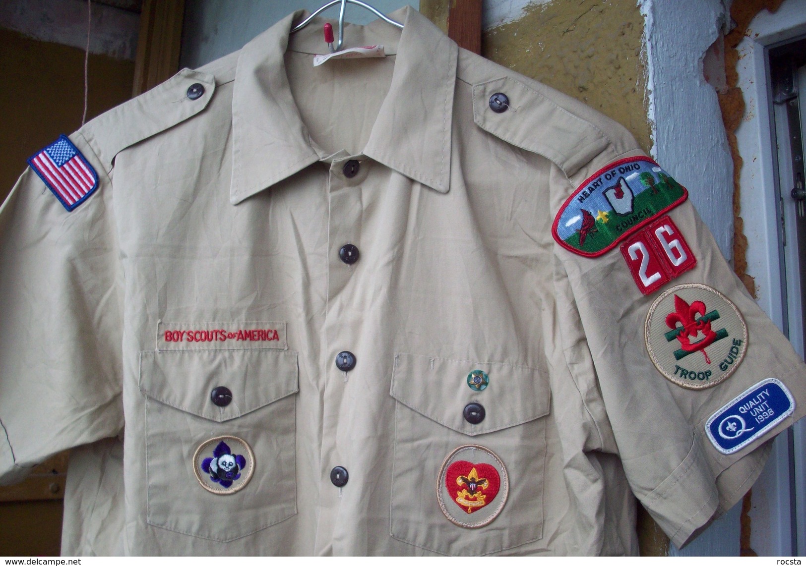 BSA US Scout Khaki Shirt - 10pcs Patches & Grades - Scoutisme