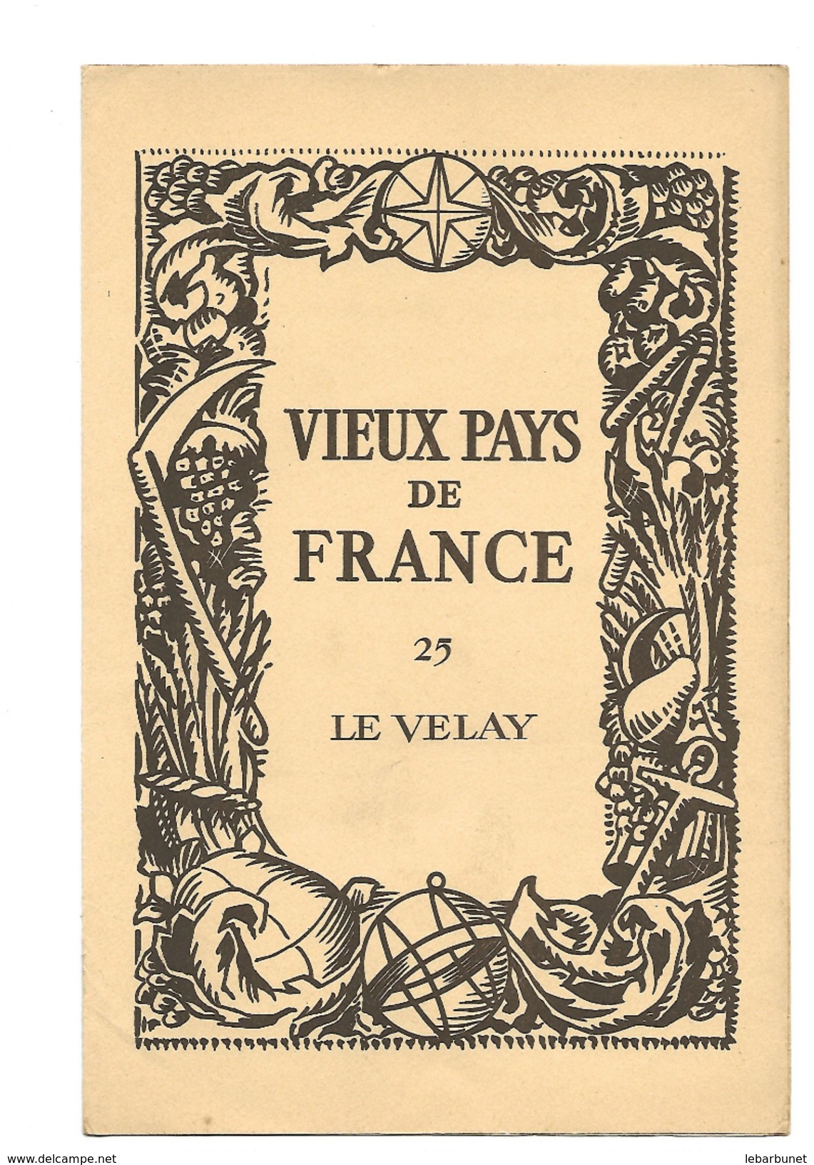 Vieux Pays De France Carte De Blaev Le Velay éditée Par Marinier En 1939 - Historische Documenten