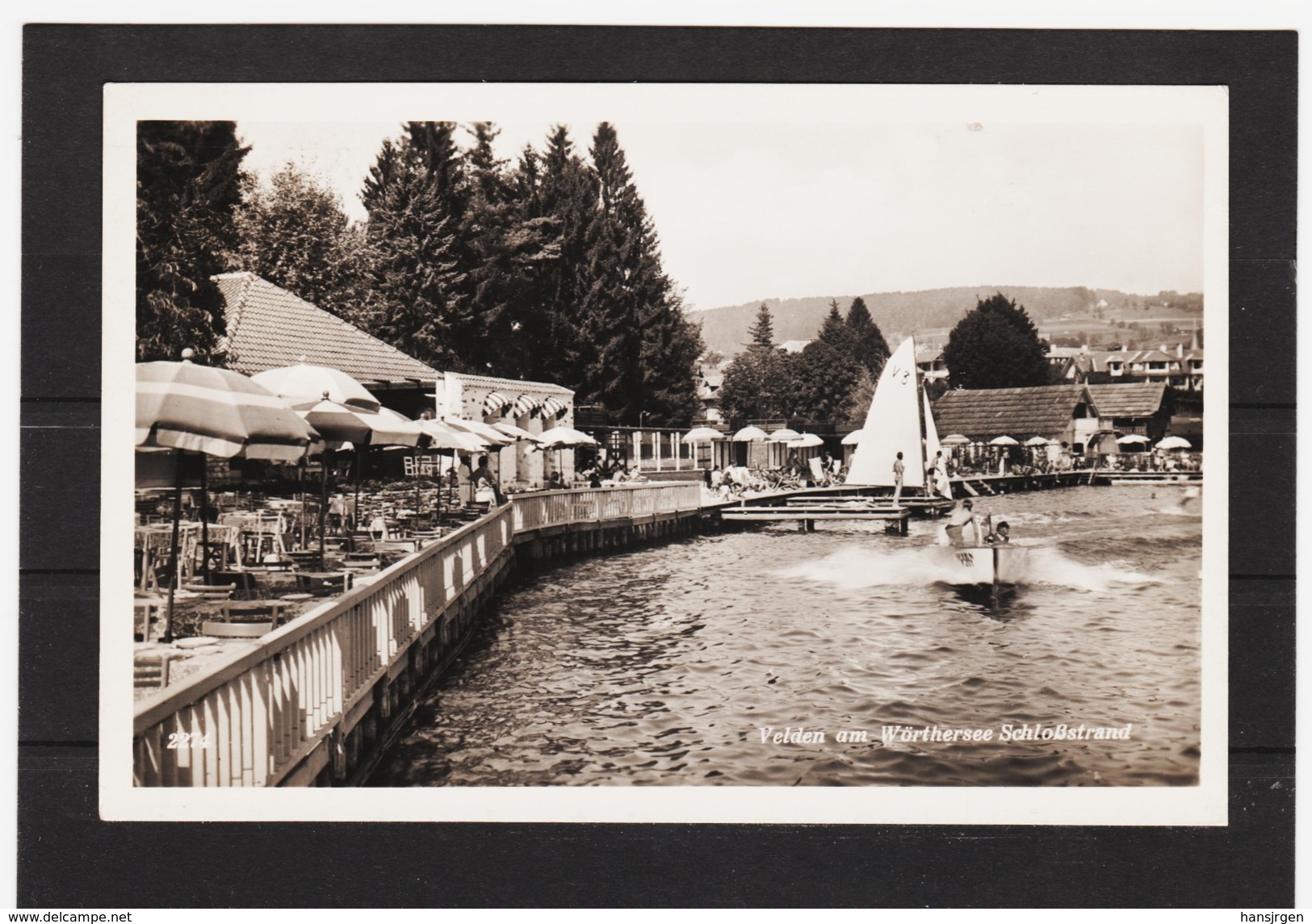 ZAK596 POSTKARTE JAHR 1952 VELDEN Am Wörthersee Schloßstrand GEBRAUCHT SIEHE ABBILDUNG - Velden