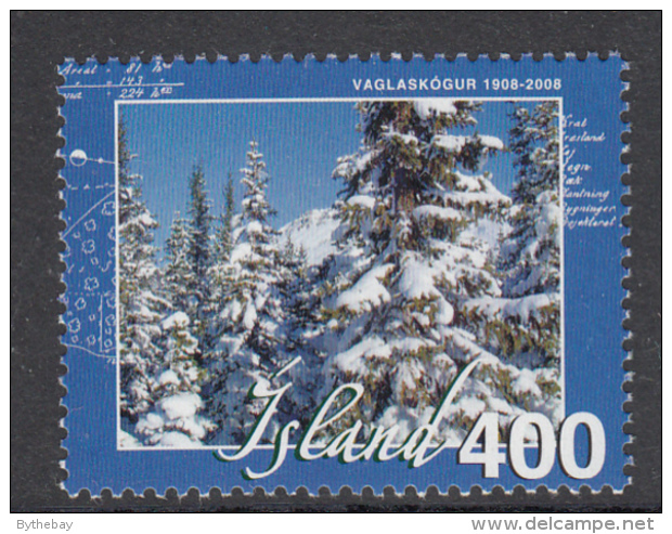 Iceland MNH 2008 Scott #1154 400k Snow-covered Tres Forestry Vaglaskogur Centenary - Nuevos