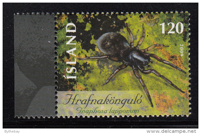 Iceland MNH 2009 Scott #1161 120k Gnaphosa Lapponum Insects - Unused Stamps