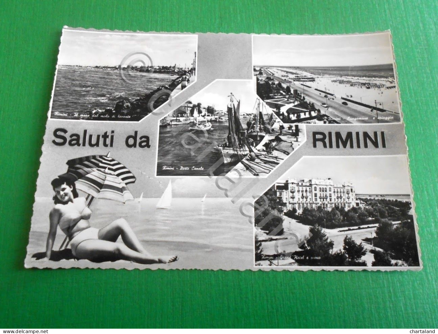 Cartolina Saluti Da Rimini - Vedute Diverse 1956 - Rimini