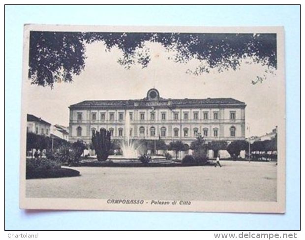 Cartolina Campobasso - Palazzo Di Città 1938 - Campobasso