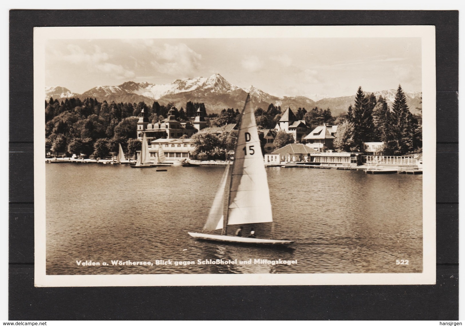 ZAK582 POSTKARTE JAHR 1952 VELDEN Am WÖRTHERSEE Blick Gegen Schloßhotel GEBRAUCHT SIEHE ABBILDUNG - Velden